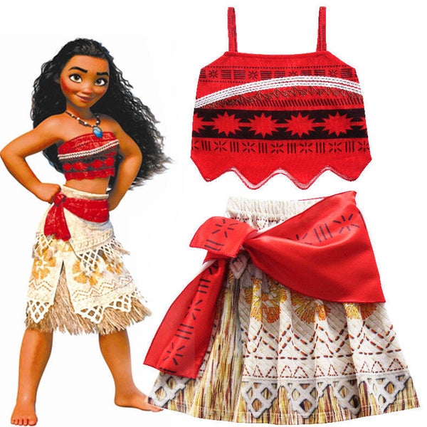 Vaiana (Moana) Verkleed kleren Compleet Outfit Jurk Kostuums