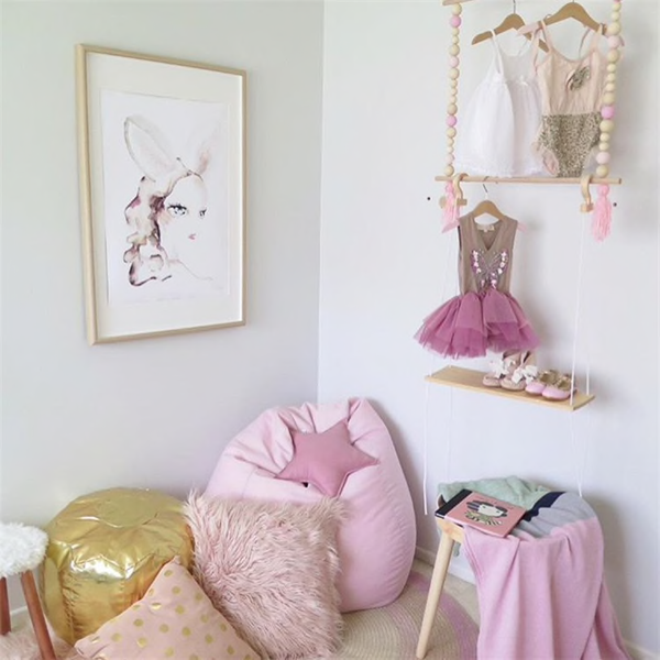 Babykamer kapstok, kledingrek hout