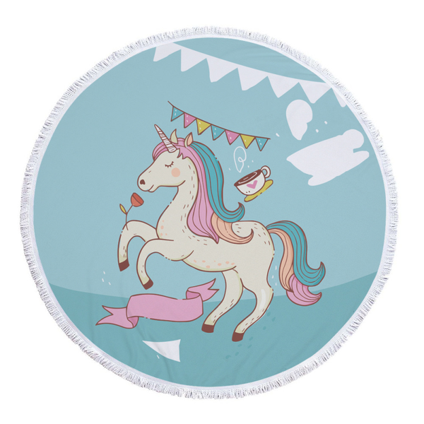 Ronde boxkleed, speelkleed, eenhoorn