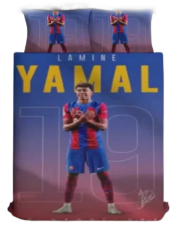 Lamine Yamal Voetbal Dekbedovertrek – Inclusief Kussensloop