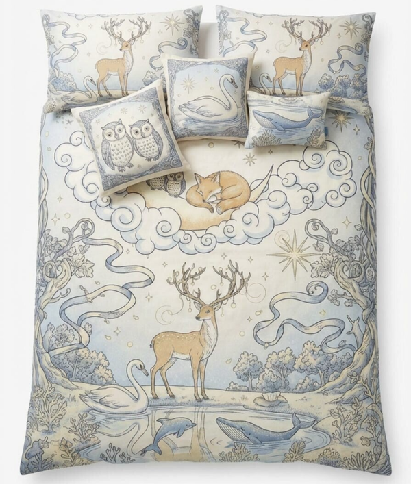 🌙The Odyssey Of Dreams™✨ Fantastisch Luxe Droomrijke Dekbedovertrek – Incl. Kussenslopen