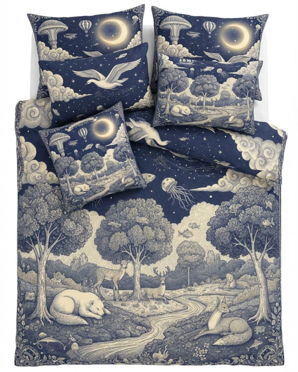 🌙The Odyssey Of Dreams™✨ Fantastisch Luxe Droomrijke Dekbedovertrek – Incl. Kussenslopen