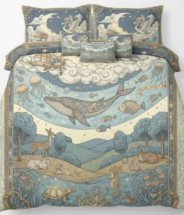 🌙The Odyssey Of Dreams™✨ Fantastisch Luxe Droomrijke Dekbedovertrek – Incl. Kussenslopen