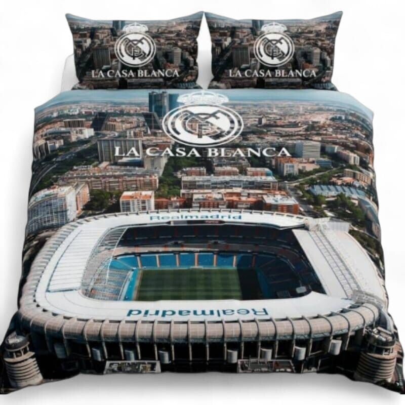 Real Madrid CF | Dekbedovertrek – Inclusief 1 of 2 Kussenslopen
