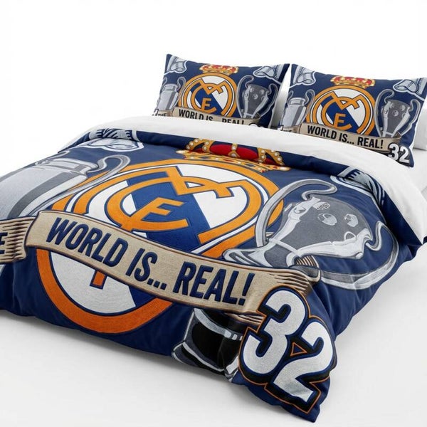 Real Madrid CF | Dekbedovertrek – Inclusief 1 of 2 Kussenslopen