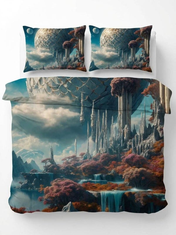 🌙 Celestial Bloom™✨ Dekbedovertrek – Incl. Kussenslopen