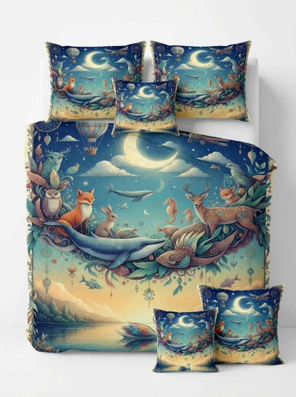 🌙The Odyssey Of Dreams™✨ Fantastisch Luxe Droomrijke Dekbedovertrek – Incl. Kussenslopen