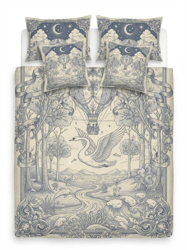 🌙The Odyssey Of Dreams™✨ Fantastisch Luxe Droomrijke Dekbedovertrek – Incl. Kussenslopen