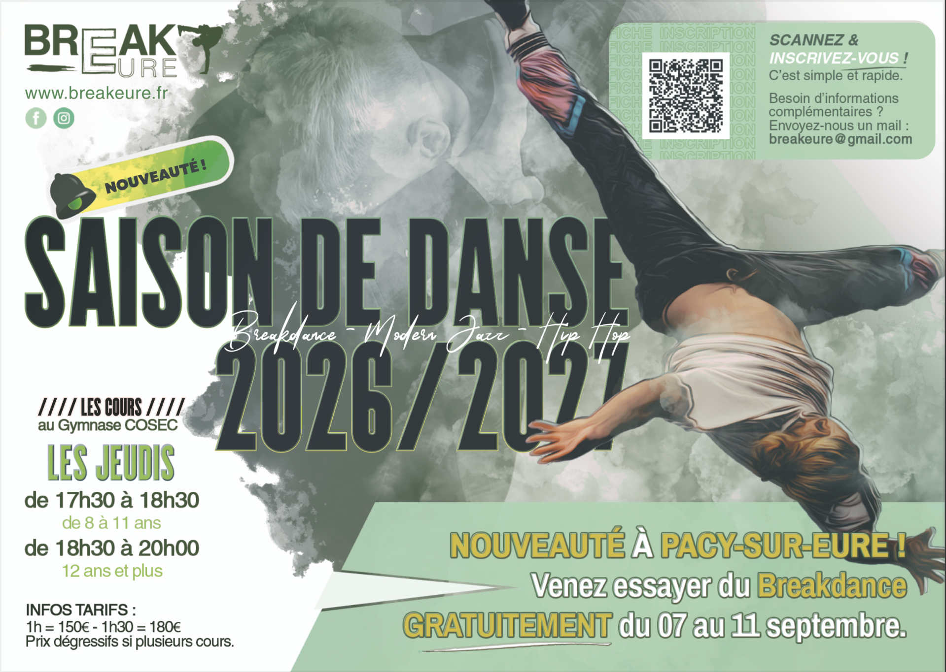 planning des cours de danses