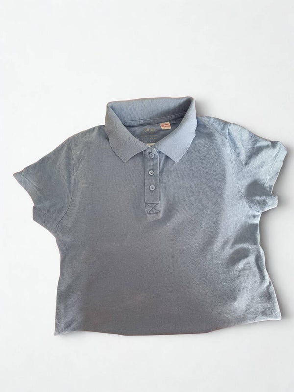 5 x Blue Polo Shirts - age 8-10