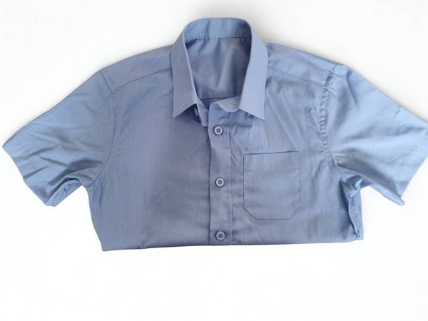Blue school shirts - short sleeve