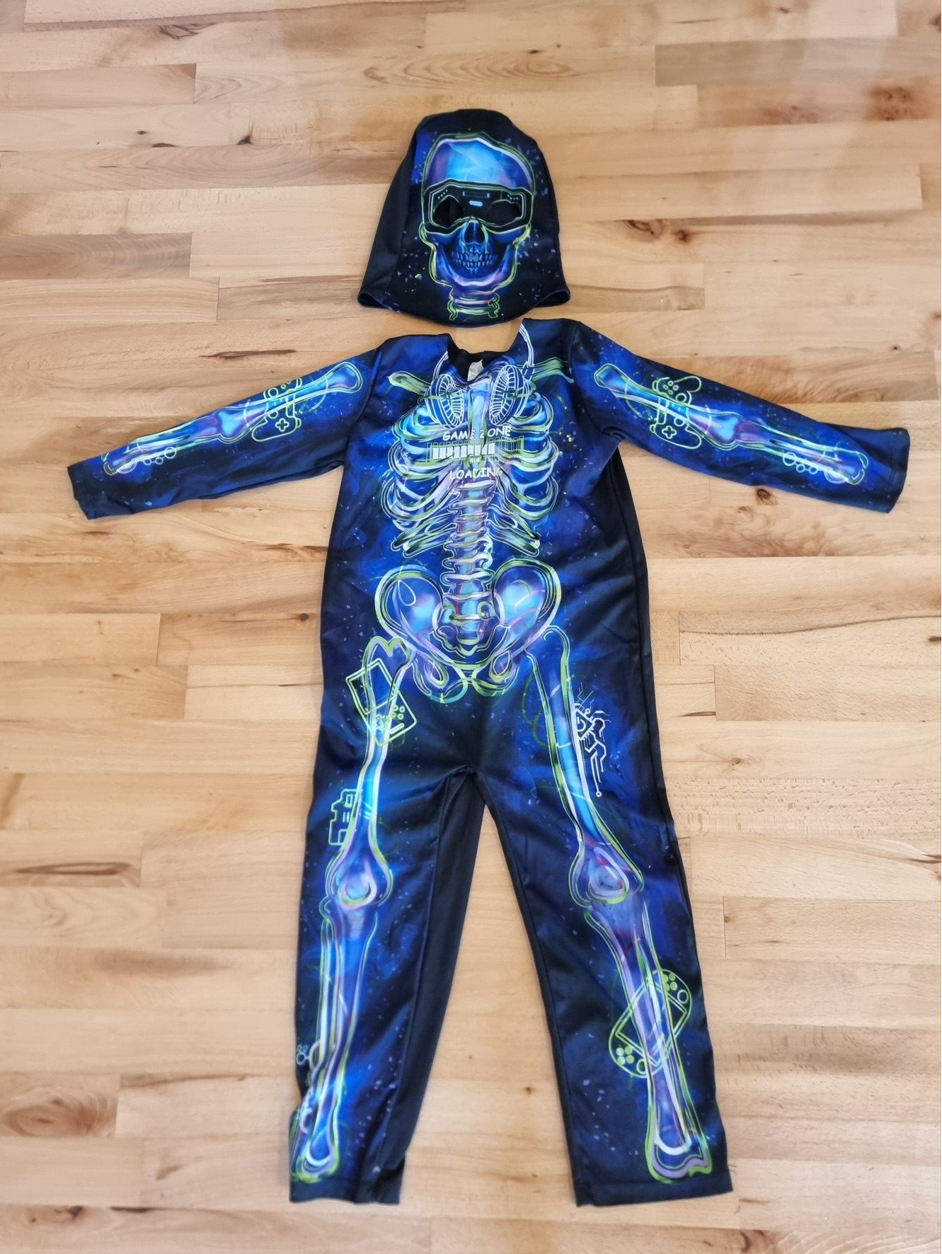 Blue Skeleton Costume - age 7-8