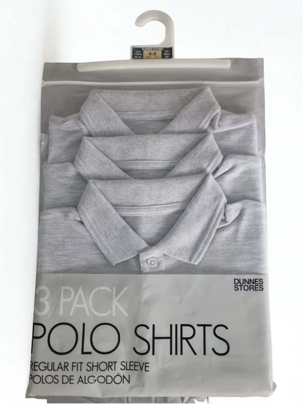 3 pack polo shirts (new) age 4-5