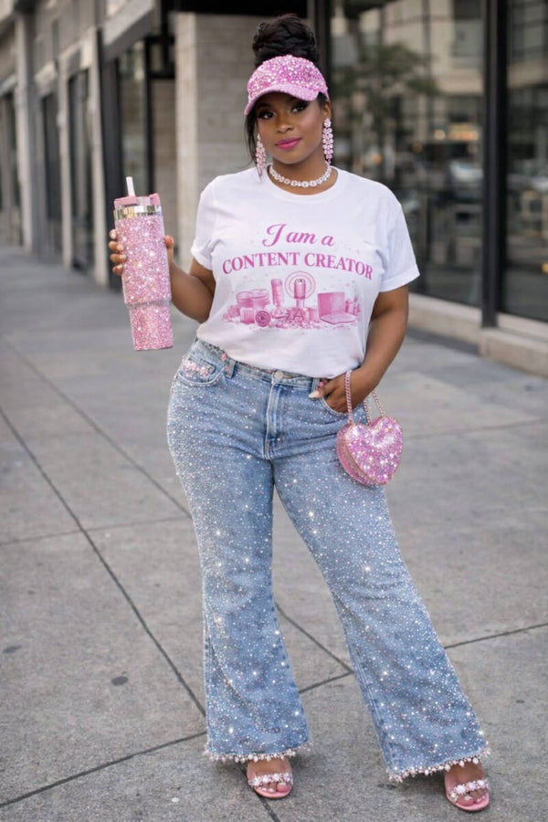 I Am Content Creator T Women (White)