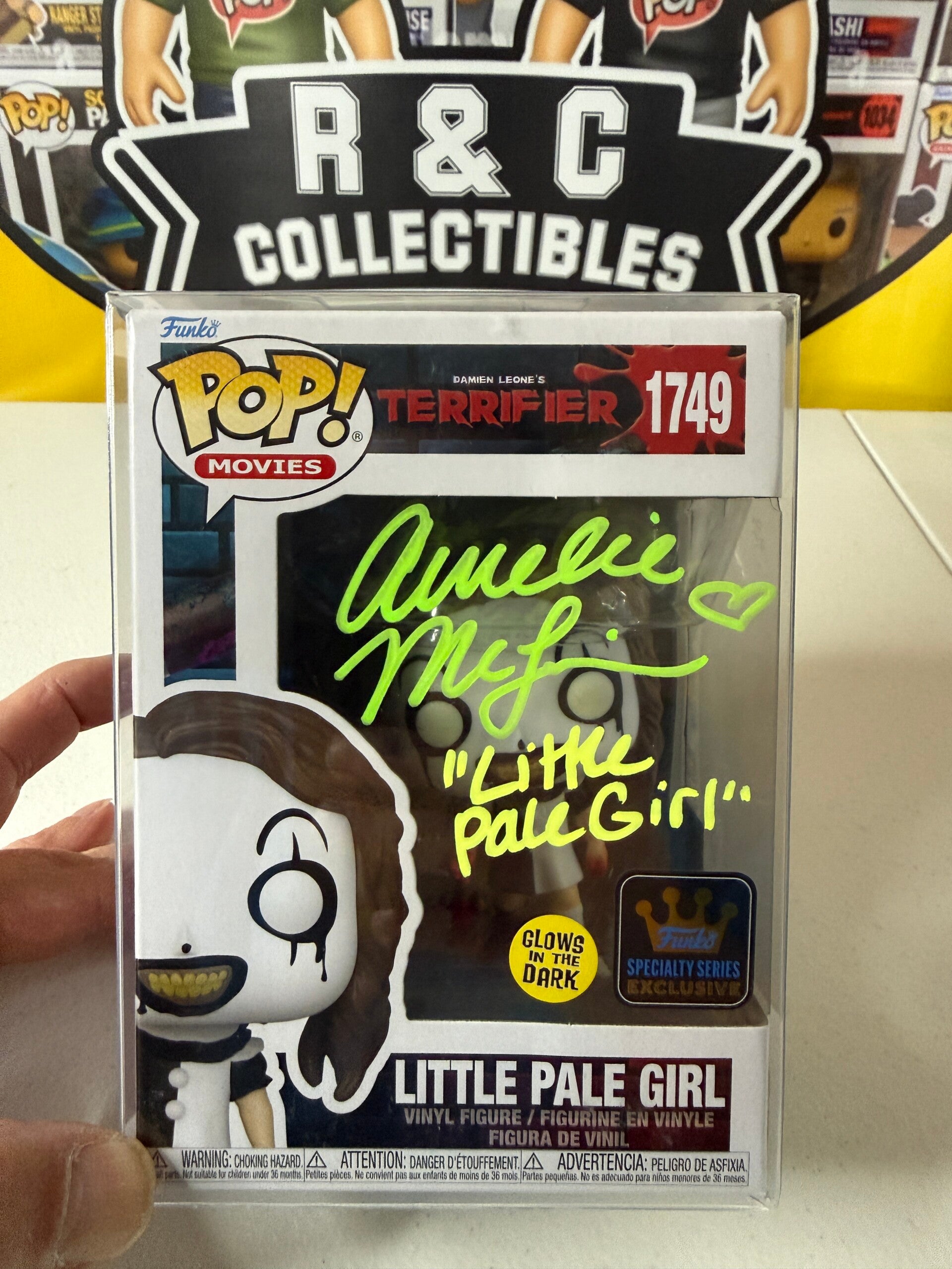 Signed Terrifier Little Pale Girl funko pop