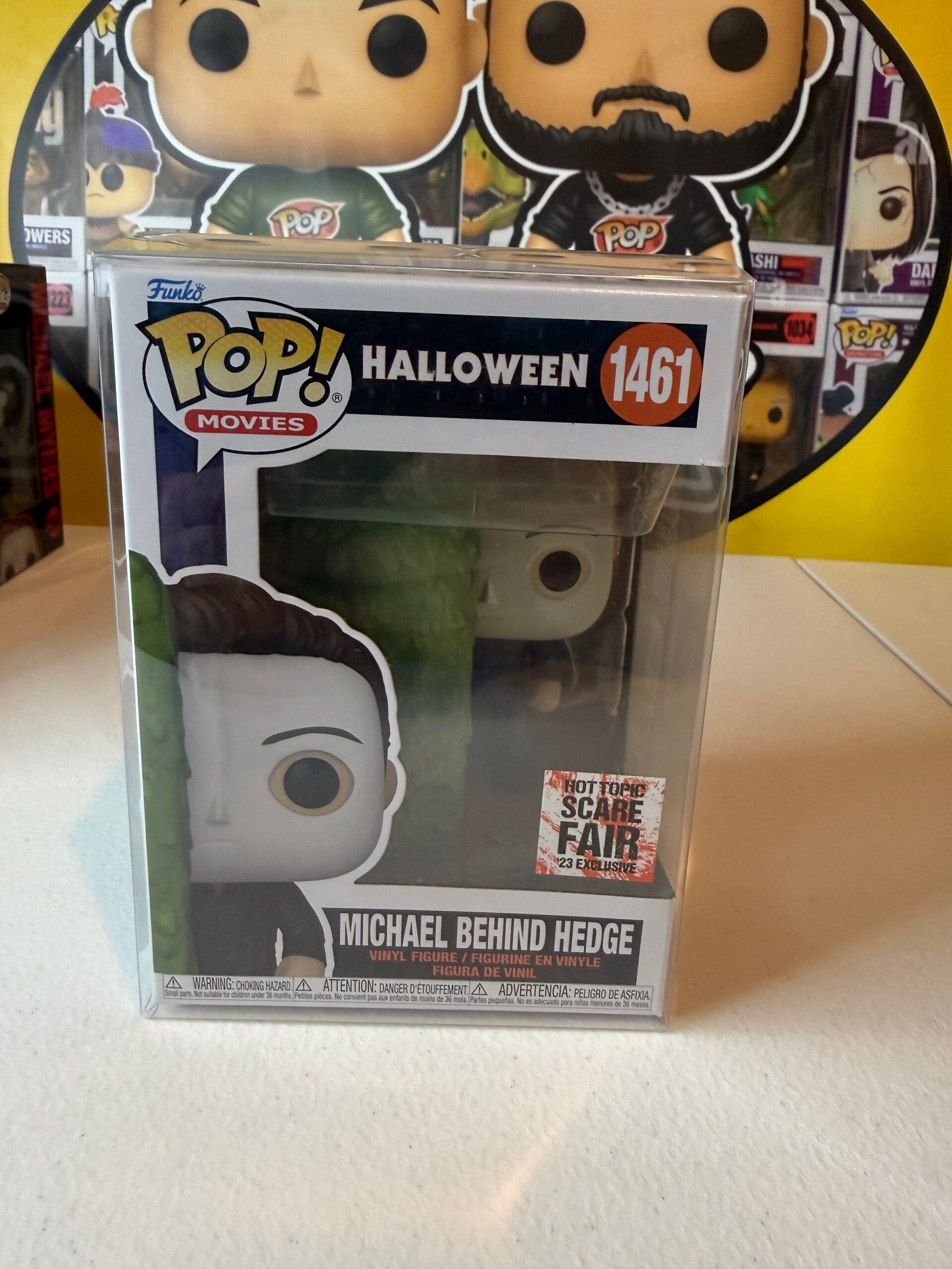 Halloween, Michael behind the hedge 2023 Hot Topic scare, fair exclusive