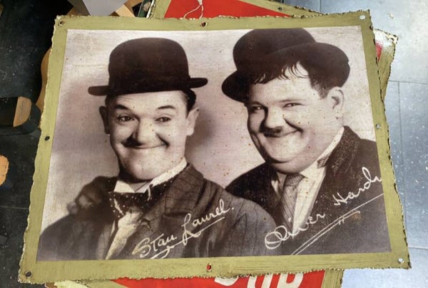 Metalen plaat Laurel & Hardy