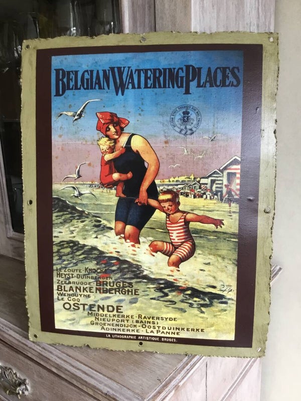 Metalen plaat Belgian Watering places