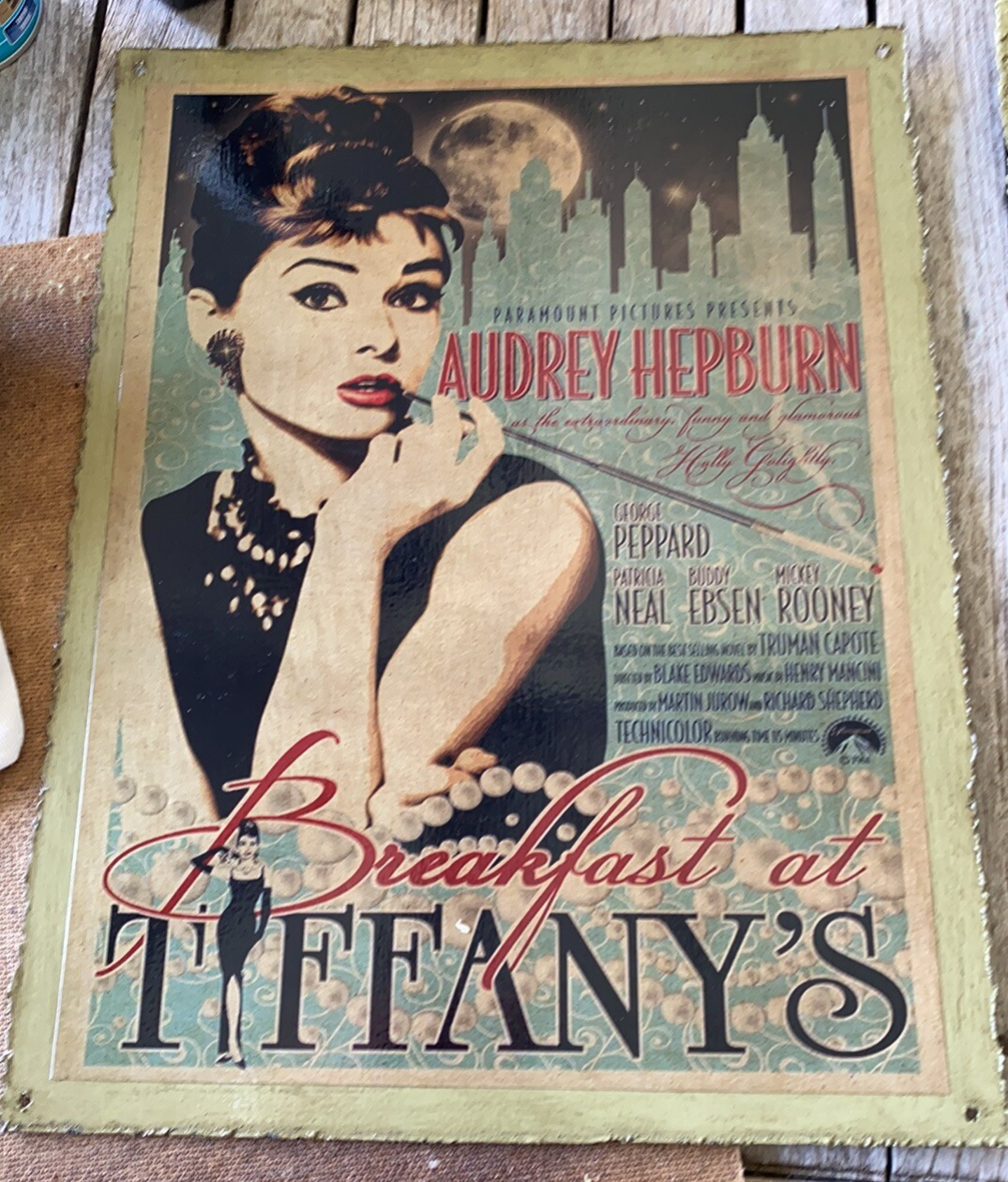 Metalen plaat audrey