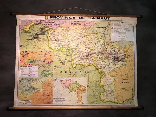 Schoolkaart 'provincie Hainaut'
