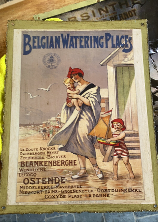 Metalen plaat Belgian watering bleek