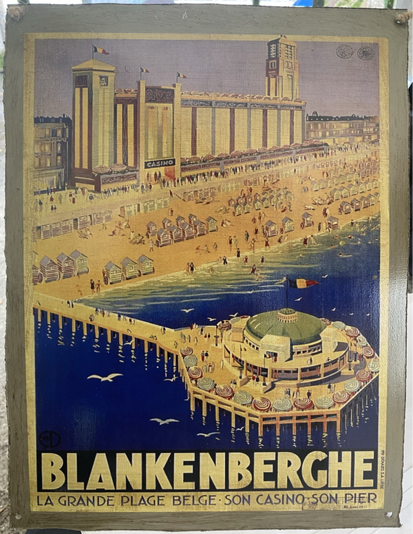 Metalen plaat "Blankenberghe"