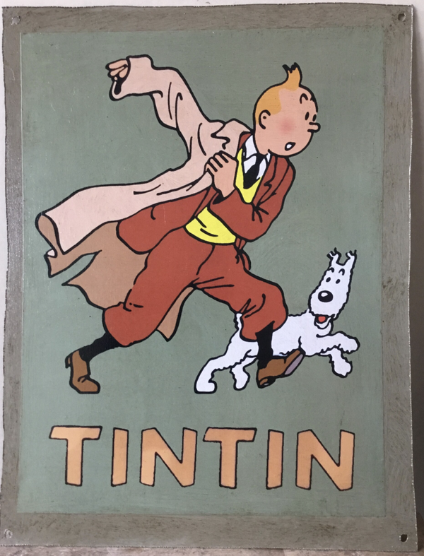 Metalen plaat "Tintin"
