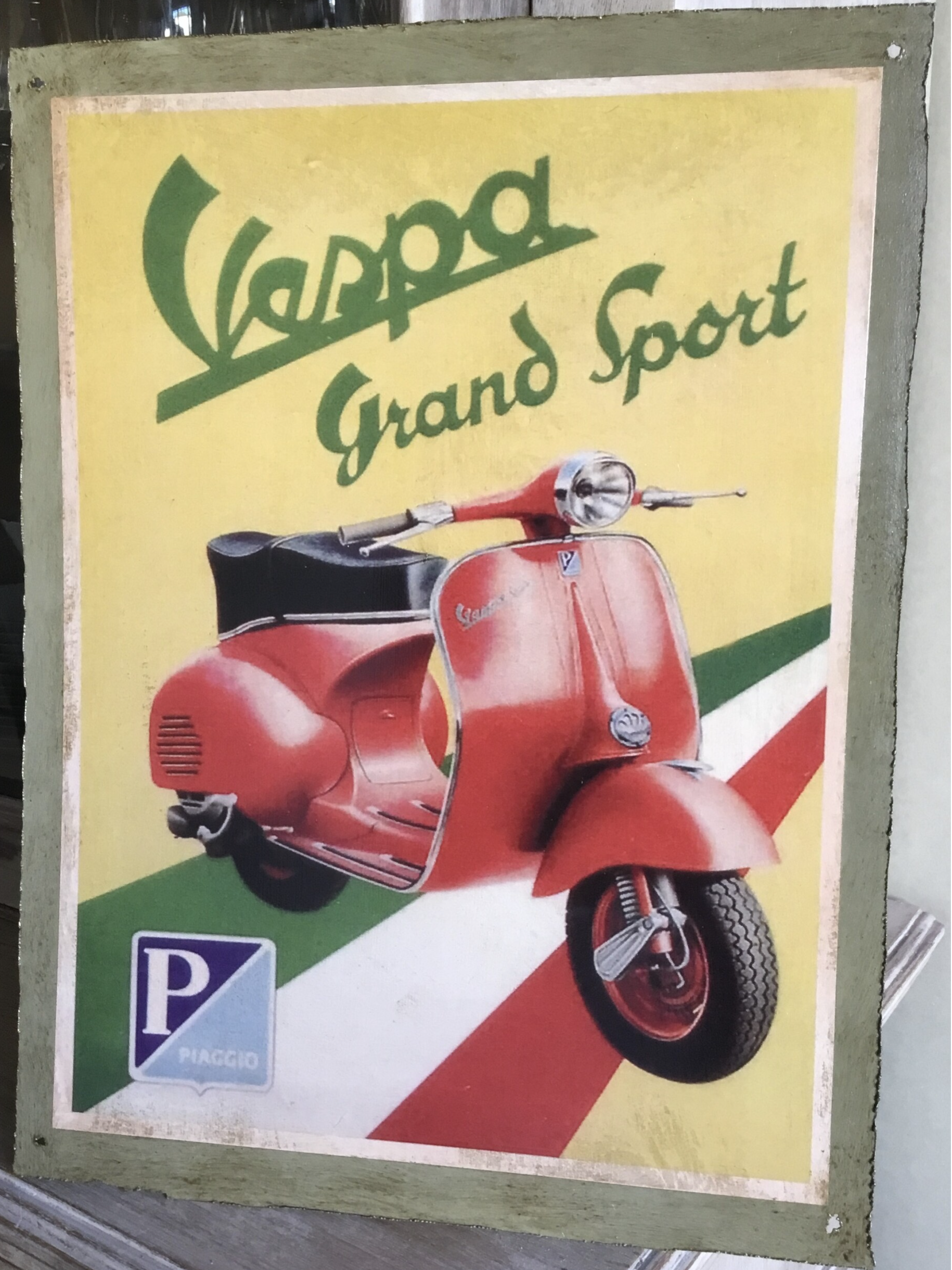 Metalen plaat "Vespa Grand Sport"