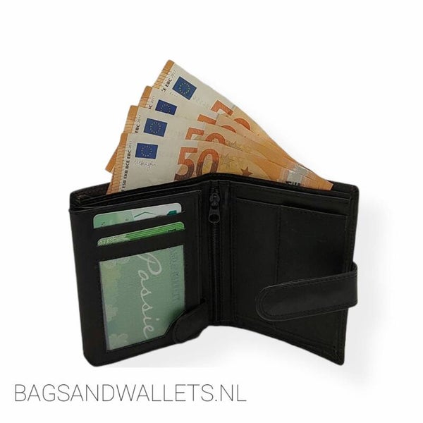 Heren Portemonnee - Billfold - Hoog model met lipje - Leer