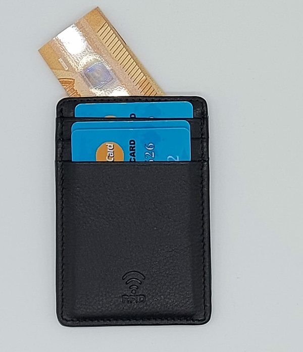 B&W AMSTERDAM CREDITCARD-ÉTUI ZWART HOOG