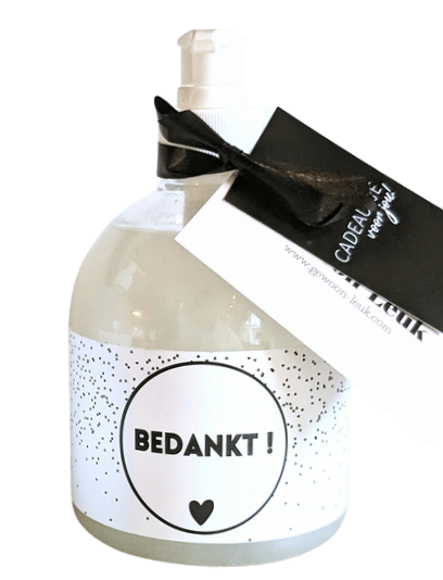 Zeeppompje met zeep, Bedankt!