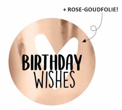 Sticker Birthday wishes, 8 stuks