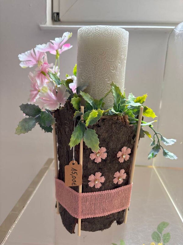 Baumrinden Dekoartion Rose