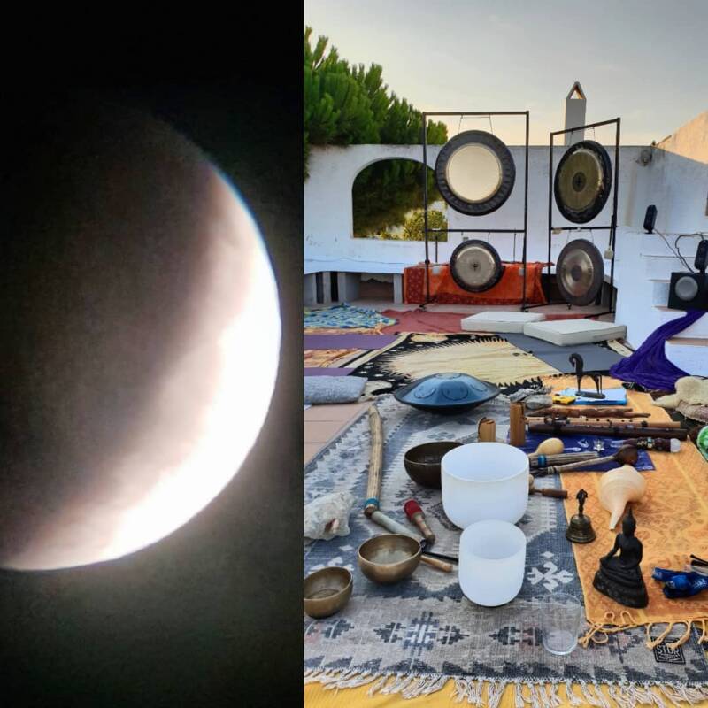 Maan circle in Cadaques, Spanje 