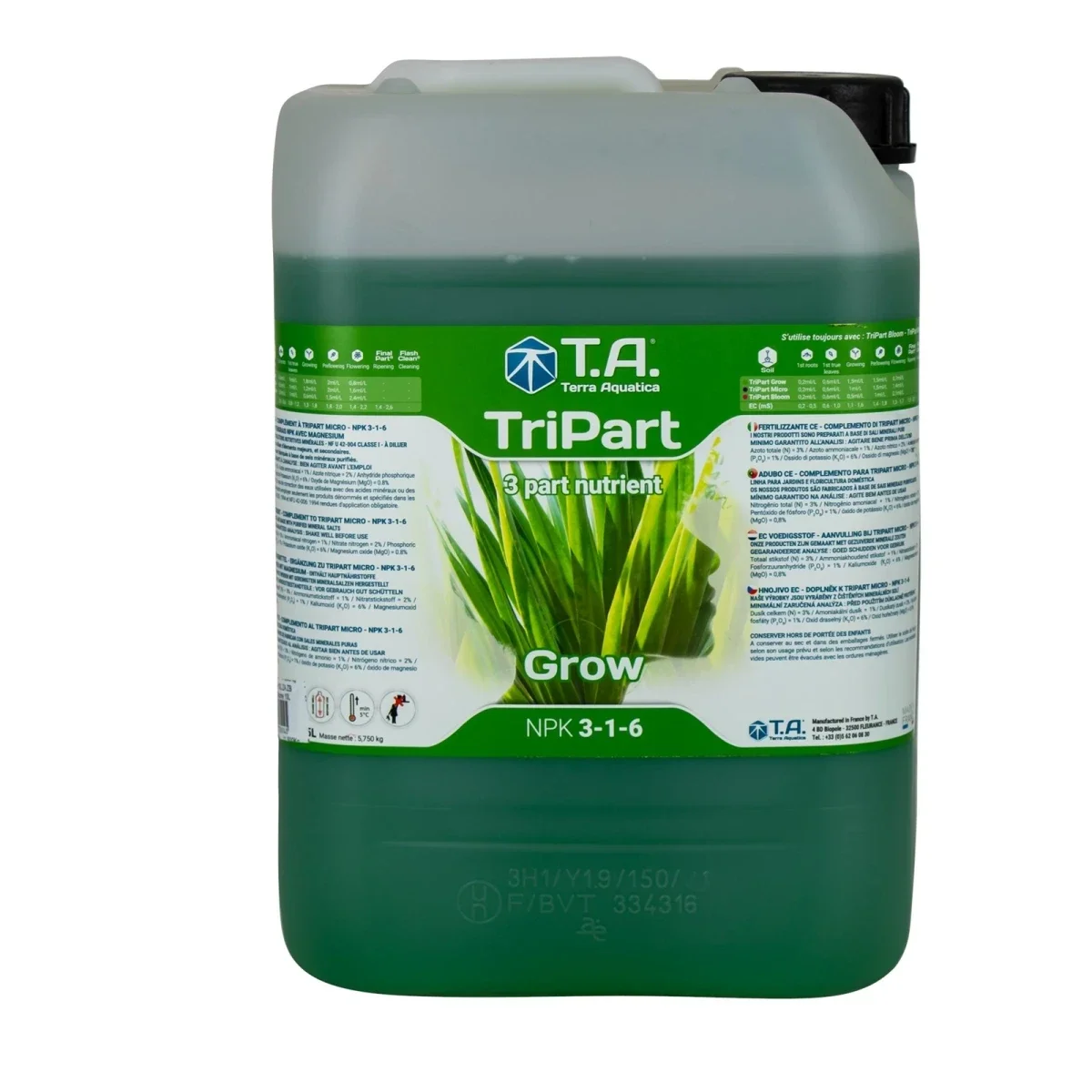 GHE FloraGro / T.A. TriPart Grow, 10L