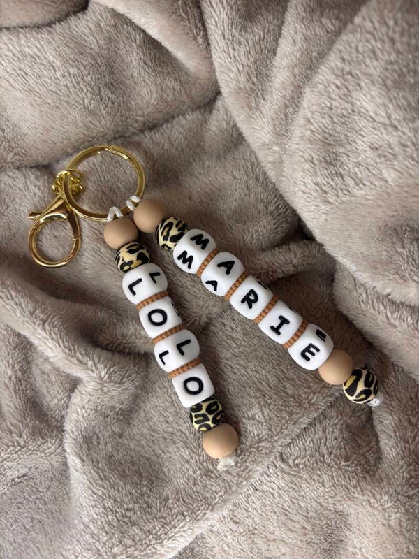 Porte clé double prénom