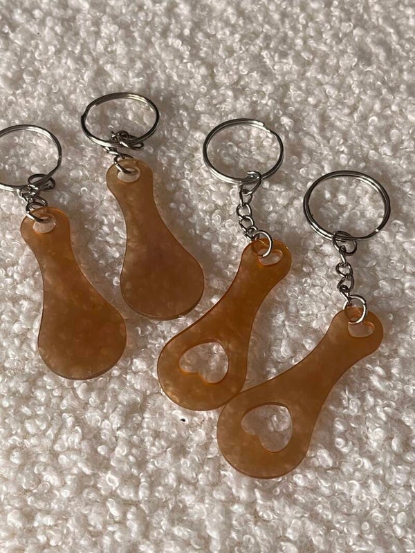 Jeton de caddie marron/orangé