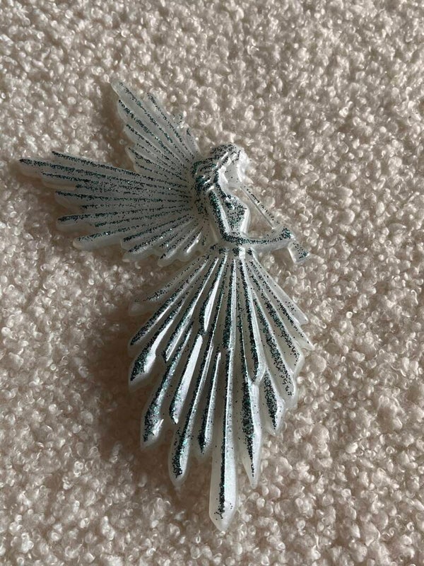 Fée blanche à paillettes