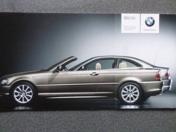 BMW 3 Coupe & Cabrio lifestyle & Exclusice & Sport 02-2004 DE Brochure