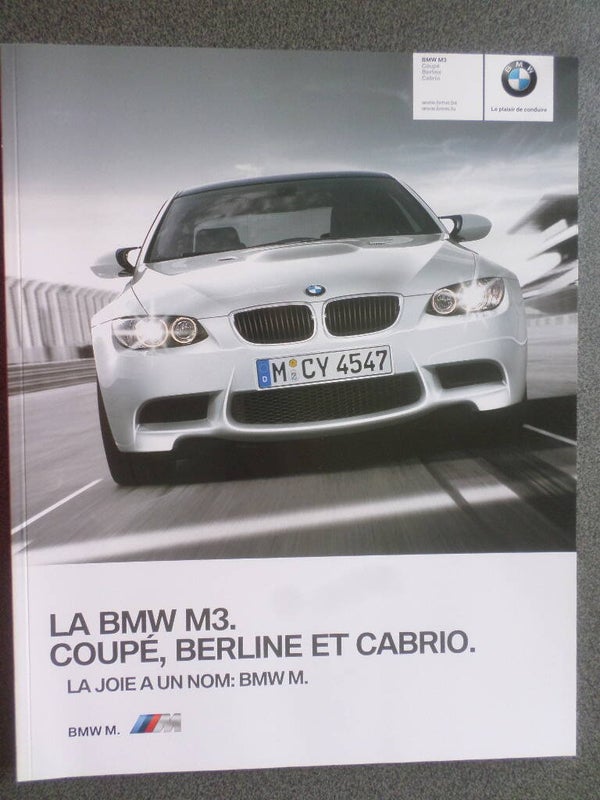 BMW M3 Berline & Coupé & Cabrio 01-2010 FR brochure