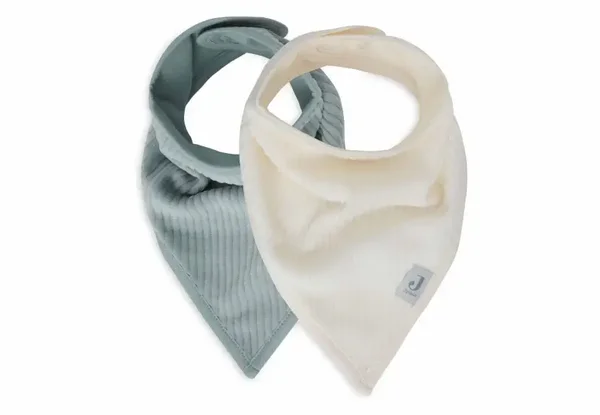 Slab bandana - Velvet rib groen wit