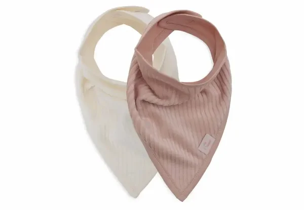 Slab bandana - Velvet rib roze wit