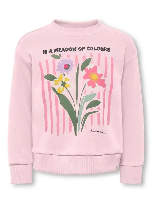 Only Mini - Sweater roze flowers