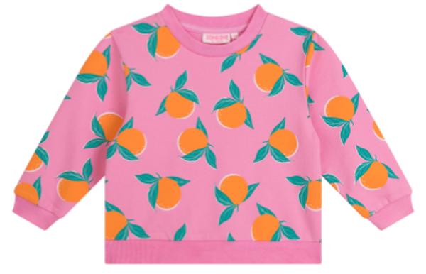 Someone - Roze sweater met sinaasappel print