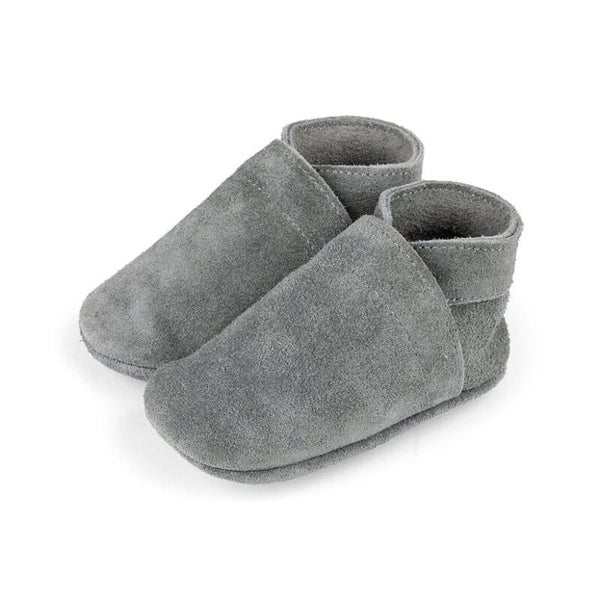 Baby Dutch - Leren/Suede slofjes grijs