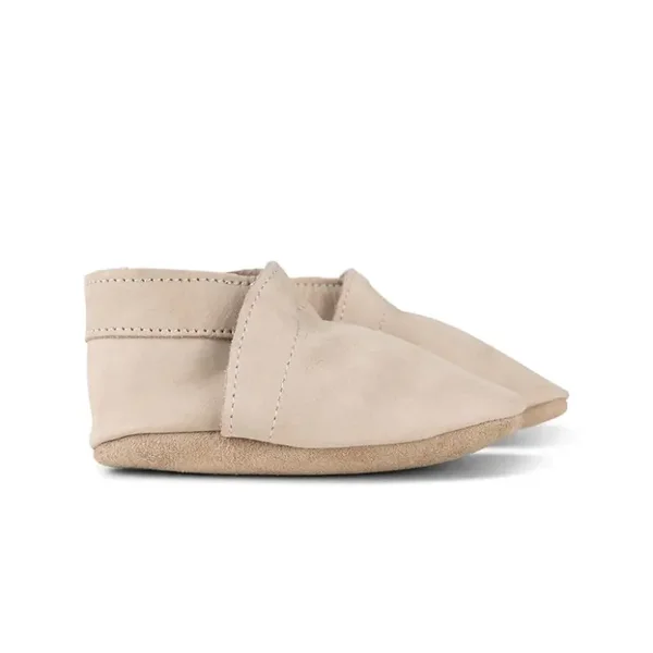 Baby Dutch - Leren slofjes nubuck beige