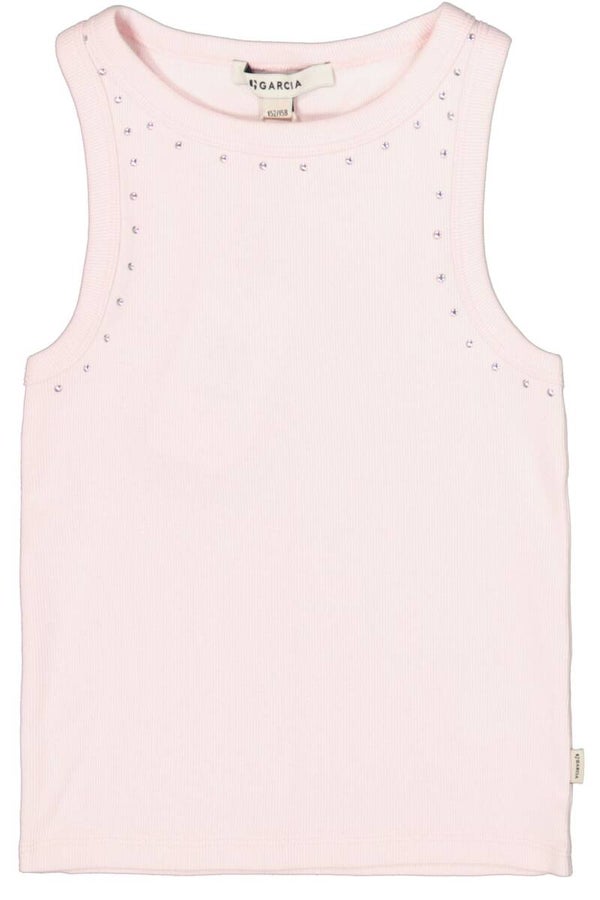 Garcia - Roze singlet met studjes