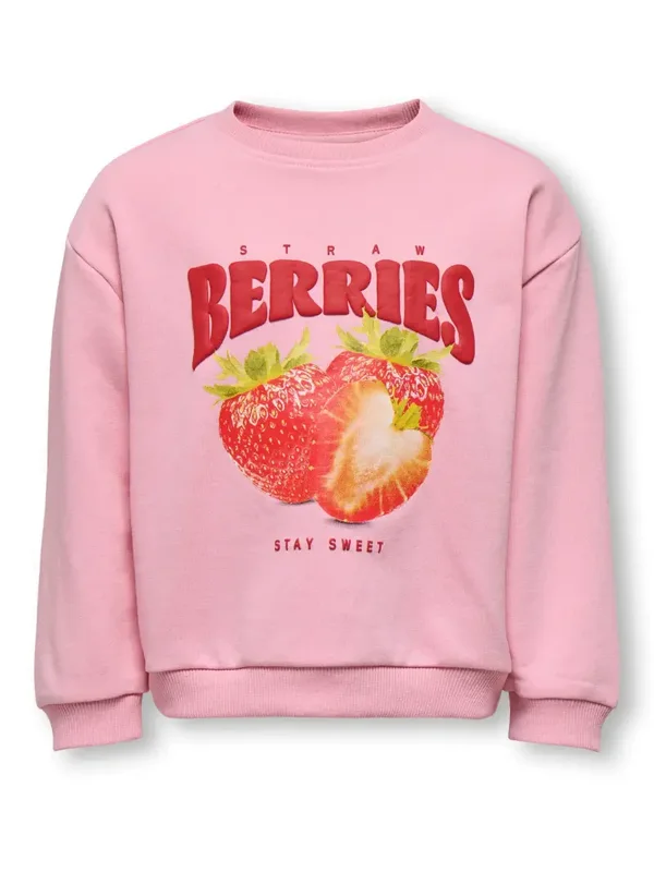 Only Mini - Trui roze met aardbeien