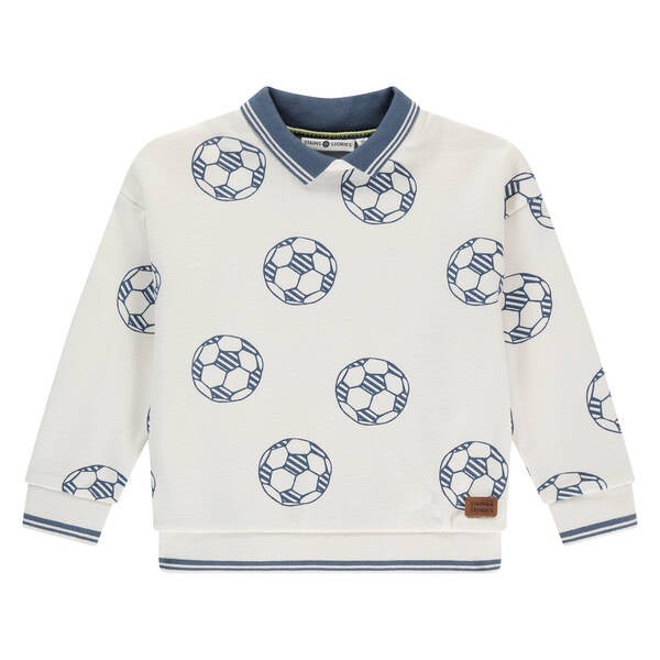Stains&Stories - Sweater met print van voetballen