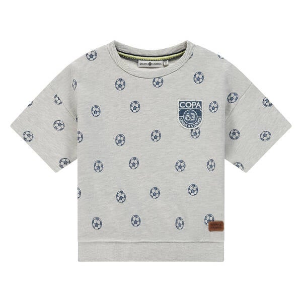 Stains&Stories - Sweater met print van voetballen